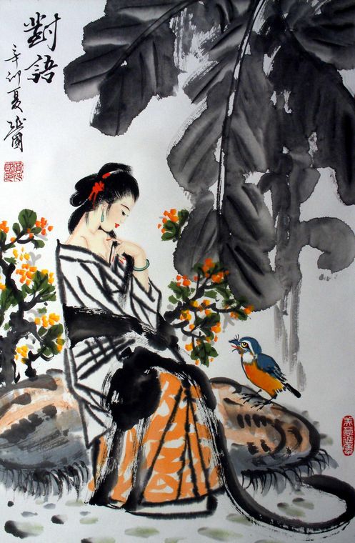 人物畫侍女圖